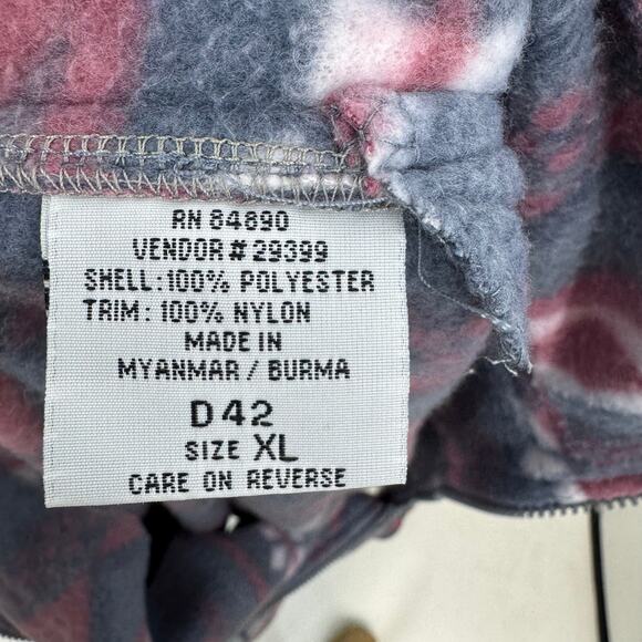 Vintage Haband Fleece Jacket Womens XL Fair Isle Nordic Snowflake Y2K Aztec - Picture 8 of 8